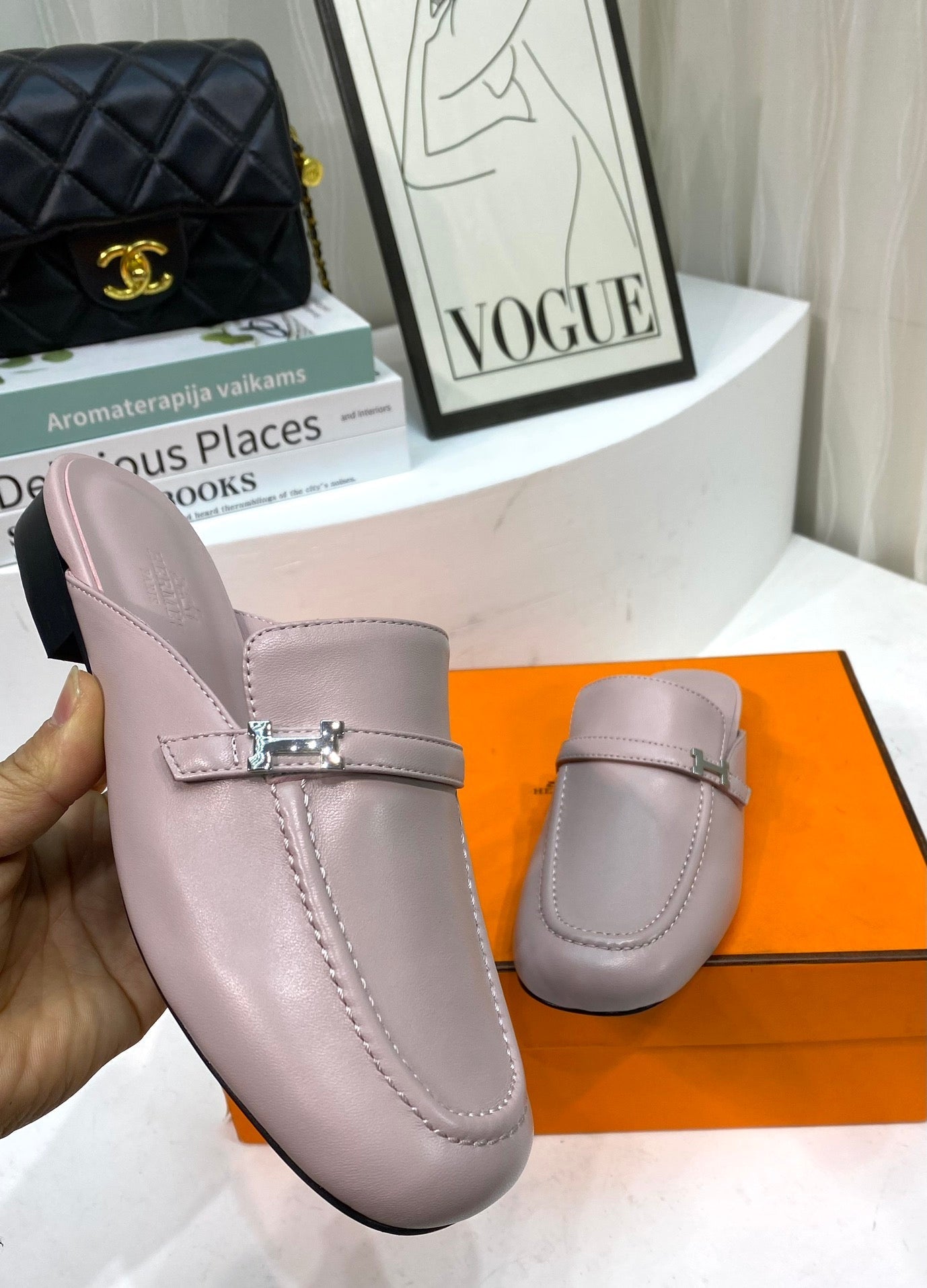IENA MULE CREPE CALFSKIN - 35