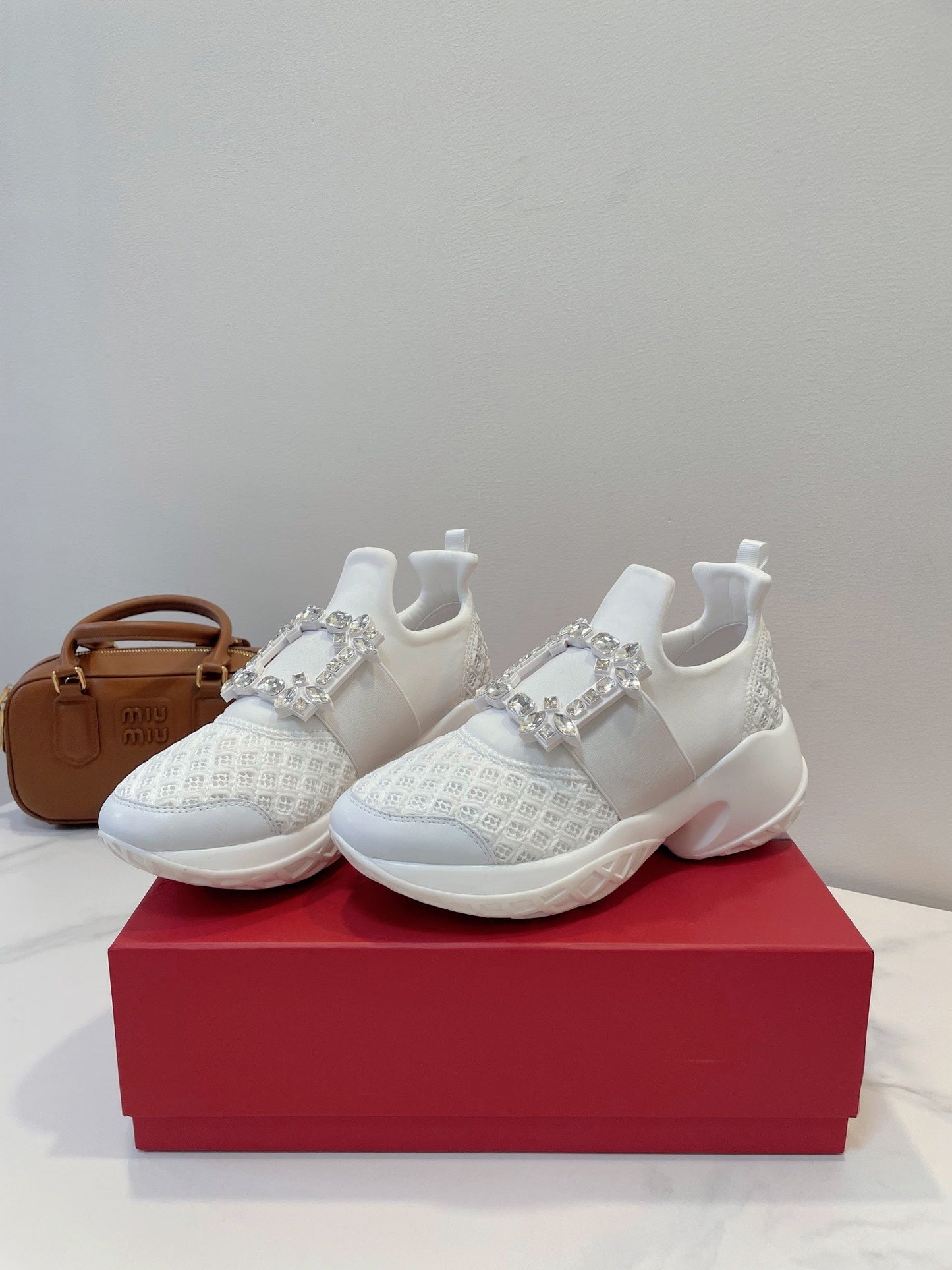 VIV' RUN SNEAKERS IN WHITE TECHNICAL FABRICS TRASS BUCKLE - 35