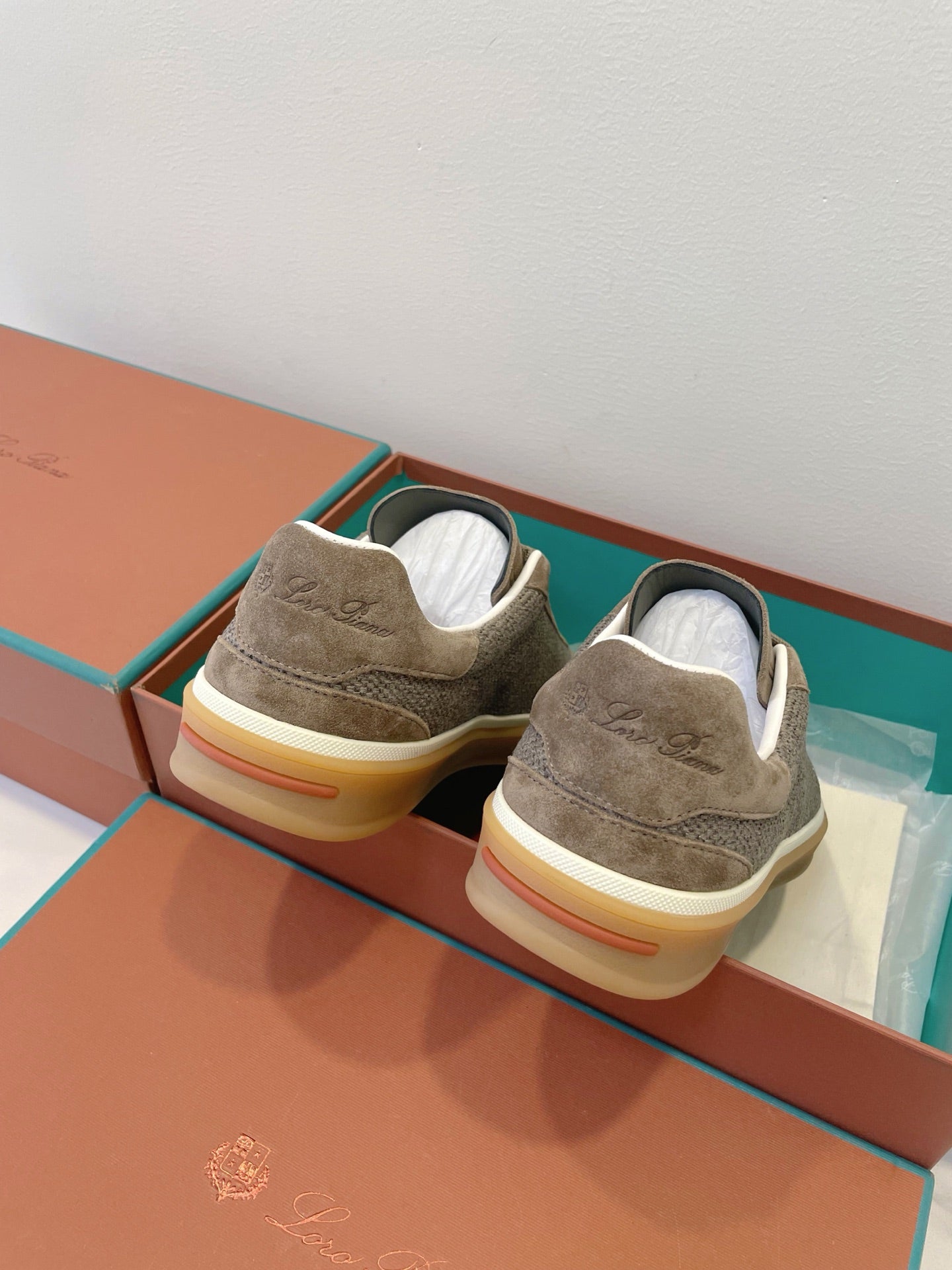 SNEAKERS IN MOSS SUEDE WITH CANVAS - 35