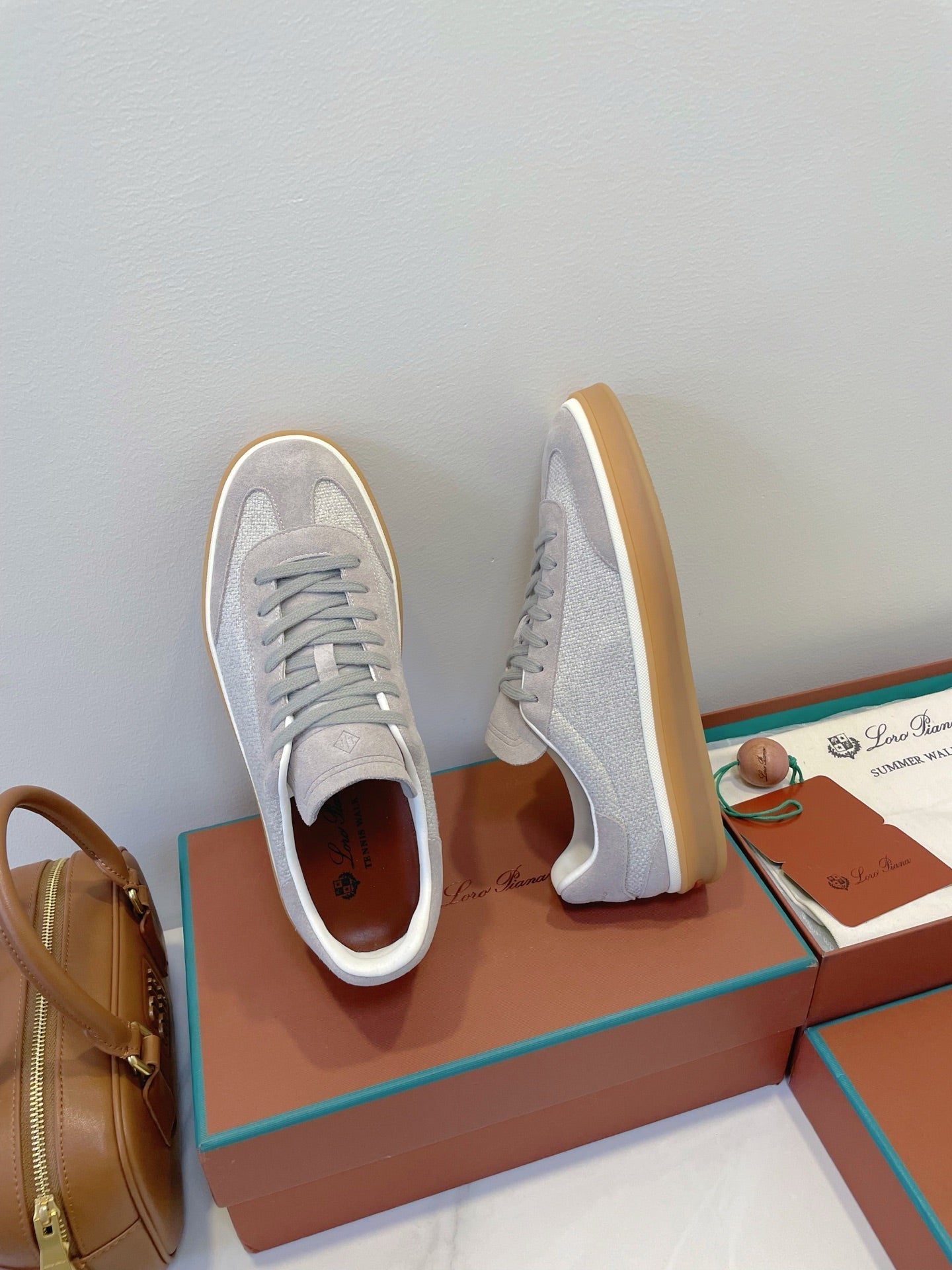 SNEAKERS IN METAL GREY SUEDE WITH CANVAS - 35