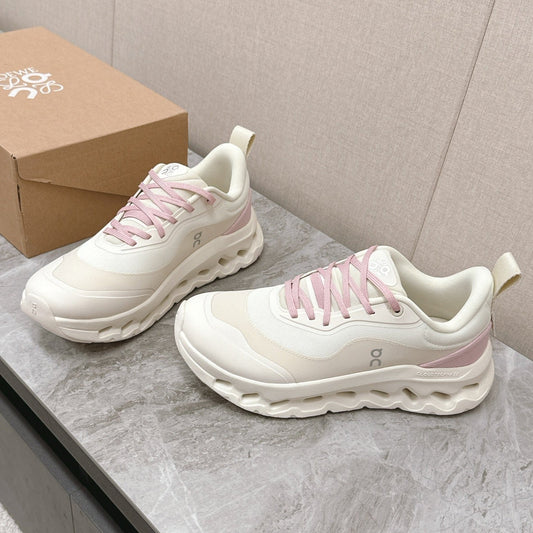 RUN SNEAKER IN PASTEL GRAY MIX BABY PINK SUEDE AND MESH FABRIC - 35