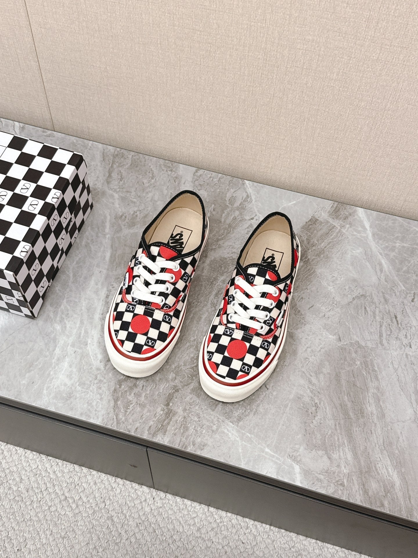 VALENTINO 25S GARAVANI X VANS SNEAKERS IN MULTICOLOR CANVAS - 35