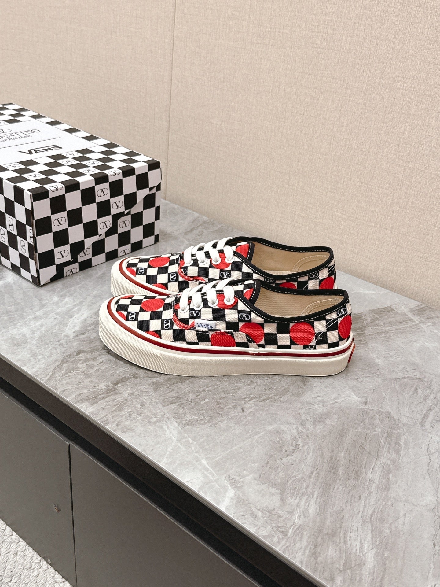 VALENTINO 25S GARAVANI X VANS SNEAKERS IN MULTICOLOR CANVAS - 35