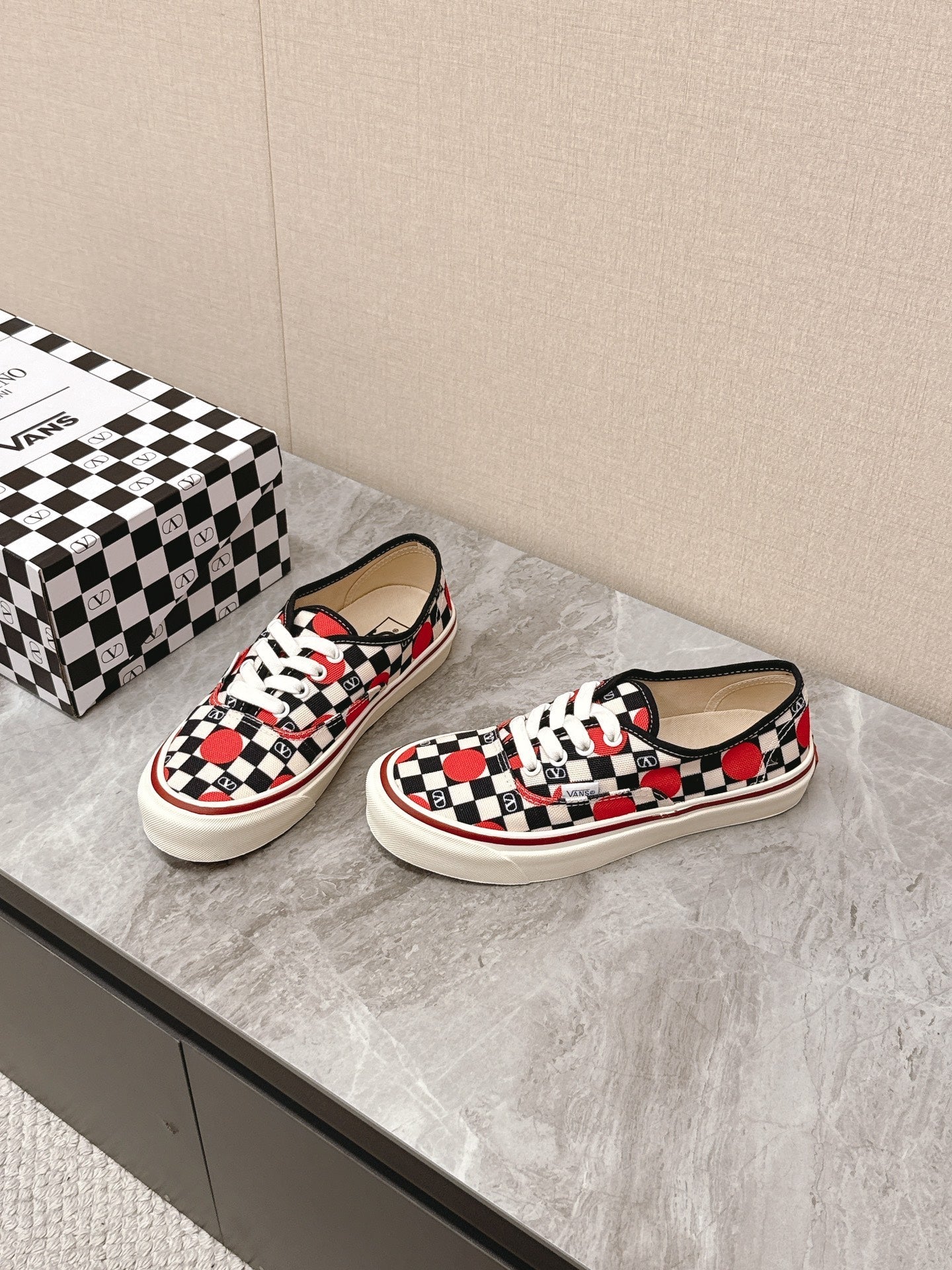 VALENTINO 25S GARAVANI X VANS SNEAKERS IN MULTICOLOR CANVAS - 35