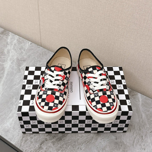 VALENTINO 25S GARAVANI X VANS SNEAKERS IN MULTICOLOR CANVAS - 35