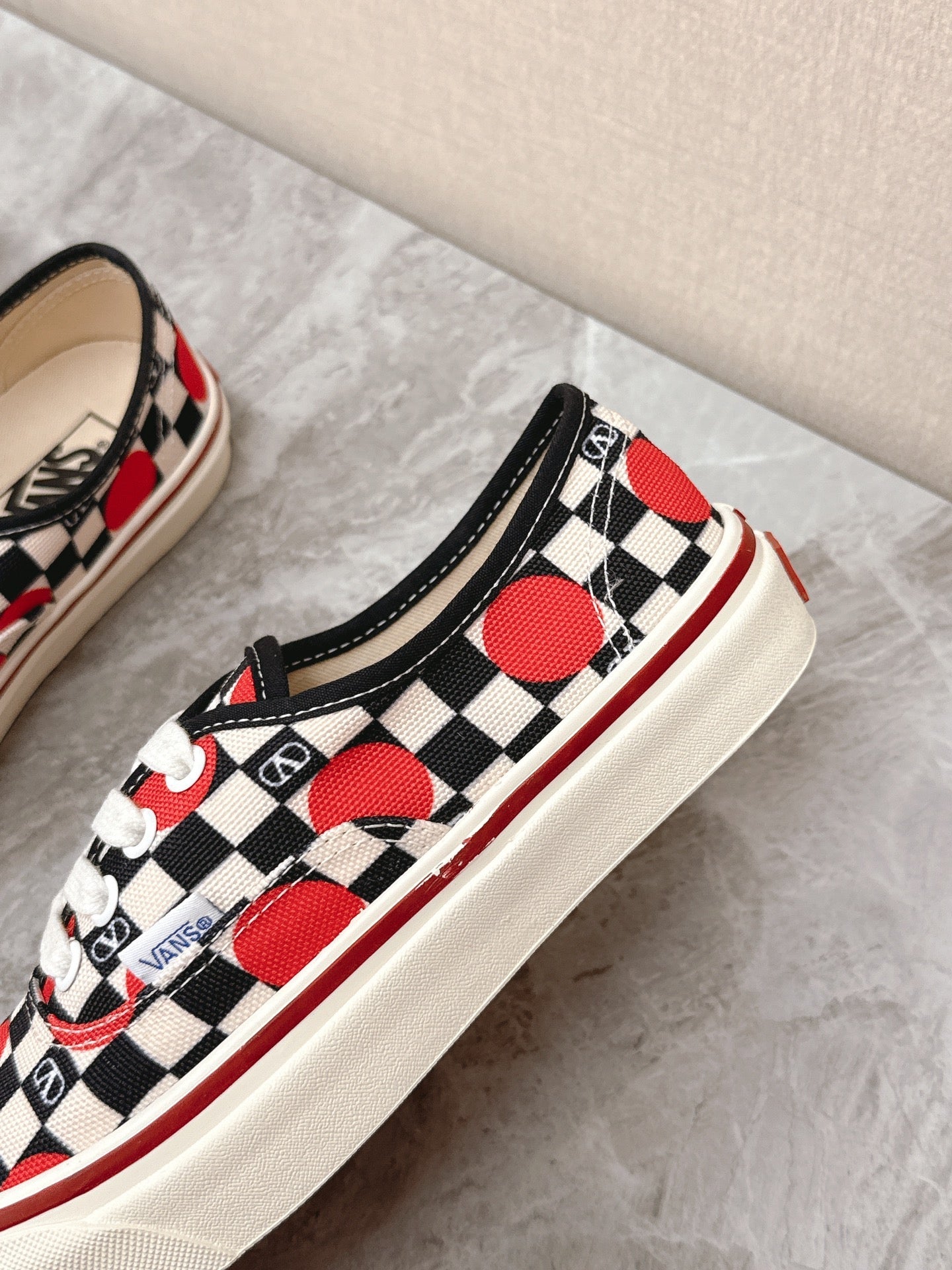 VALENTINO 25S GARAVANI X VANS SNEAKERS IN MULTICOLOR CANVAS - 35