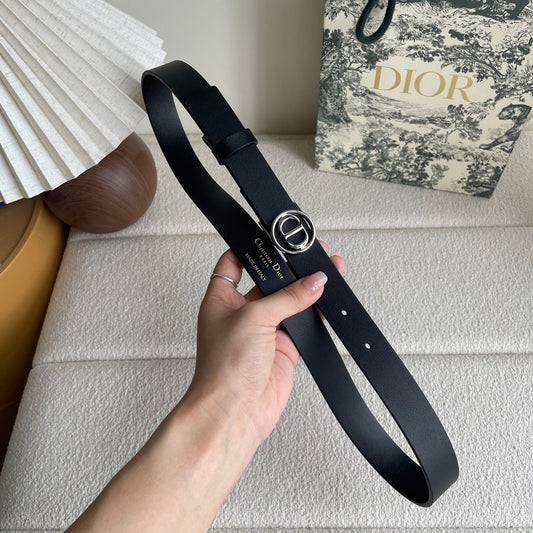 РЕМІНЬ DIOR 25S 25 ММ З ЧОРНОЇ ТЕЛЯЧОЇ ШКІРИ 572158 - 30