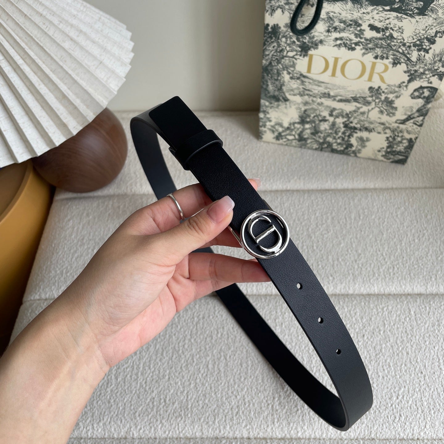 DIOR 25S BELT 25 MM IN BLACK CALFSKIN 572158 - 30