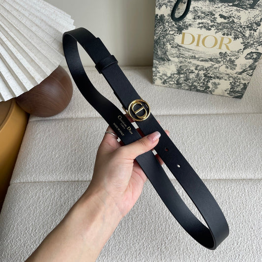 РЕМІНЬ DIOR 25S 25 ММ З ЧОРНОЇ ТЕЛЯЧОЇ ШКІРИ 572165 - 30