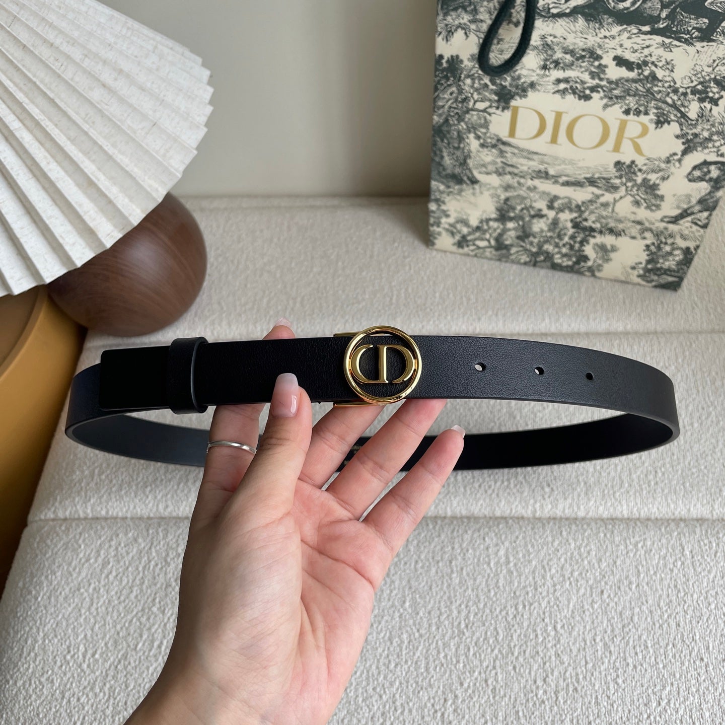 DIOR 25S BELT 25 MM IN BLACK CALFSKIN 572165 - 30