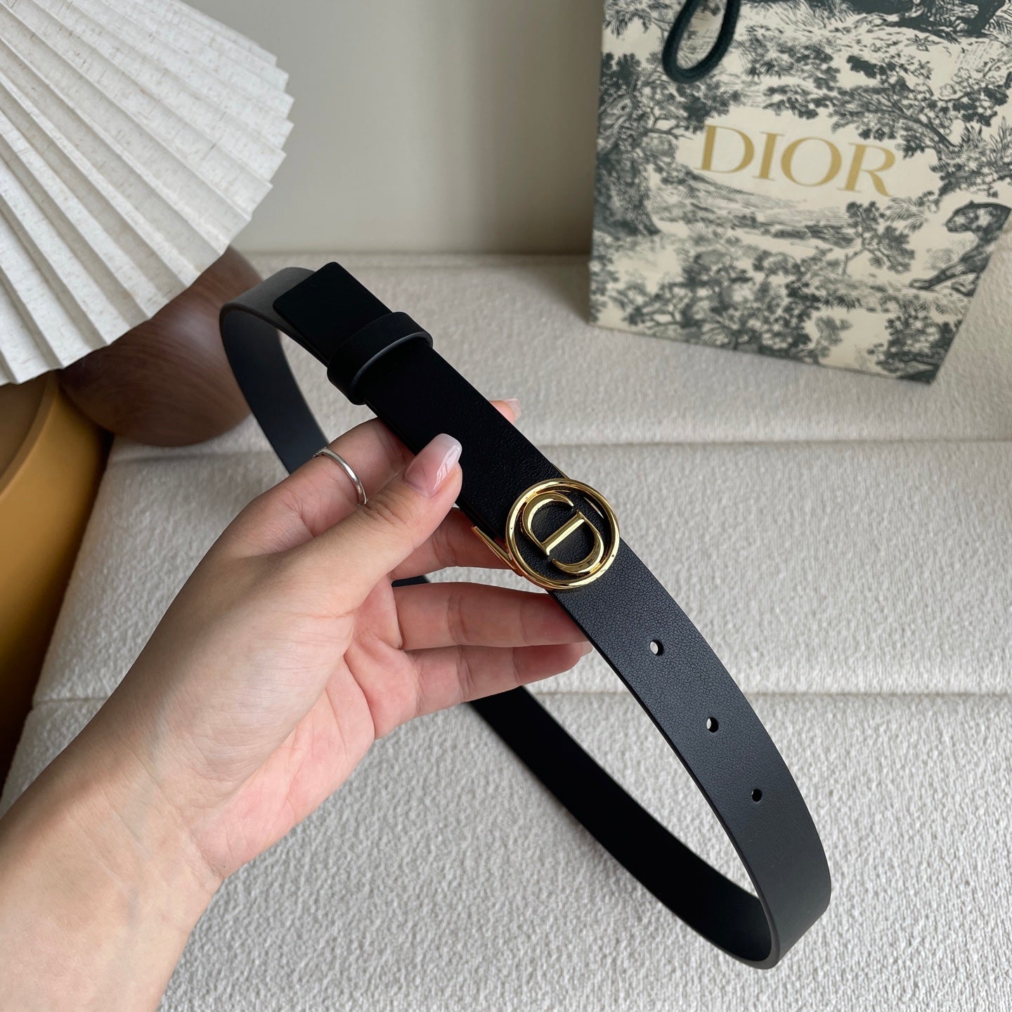 DIOR 25S BELT 25 MM IN BLACK CALFSKIN 572165 - 30