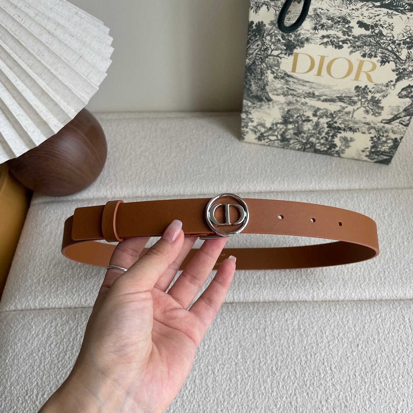 DIOR 25S BELT 25 MM IN BROWN CALFSKIN 572161 - 30