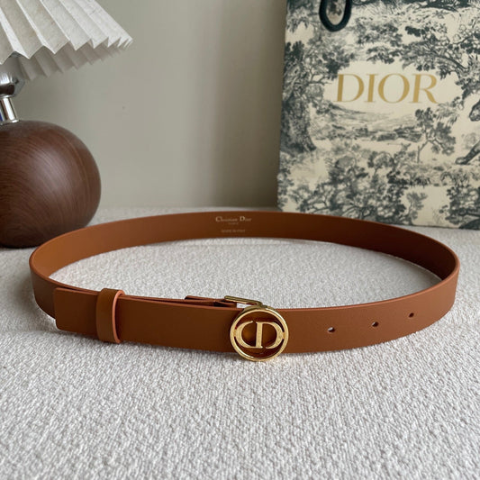 DIOR 25S BELT 25 MM IN BROWN CALFSKIN 572162 - 30