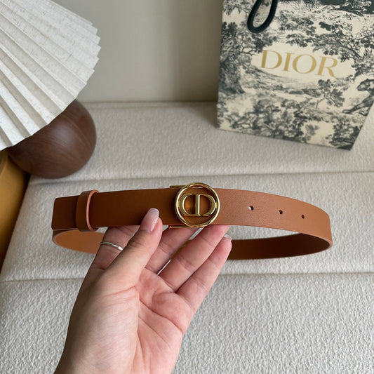 РЕМІНЬ DIOR 25S 25 ММ З КОРИЧНЕВОЇ ТЕЛЯЧОЇ ШКІРИ 572162 - 30
