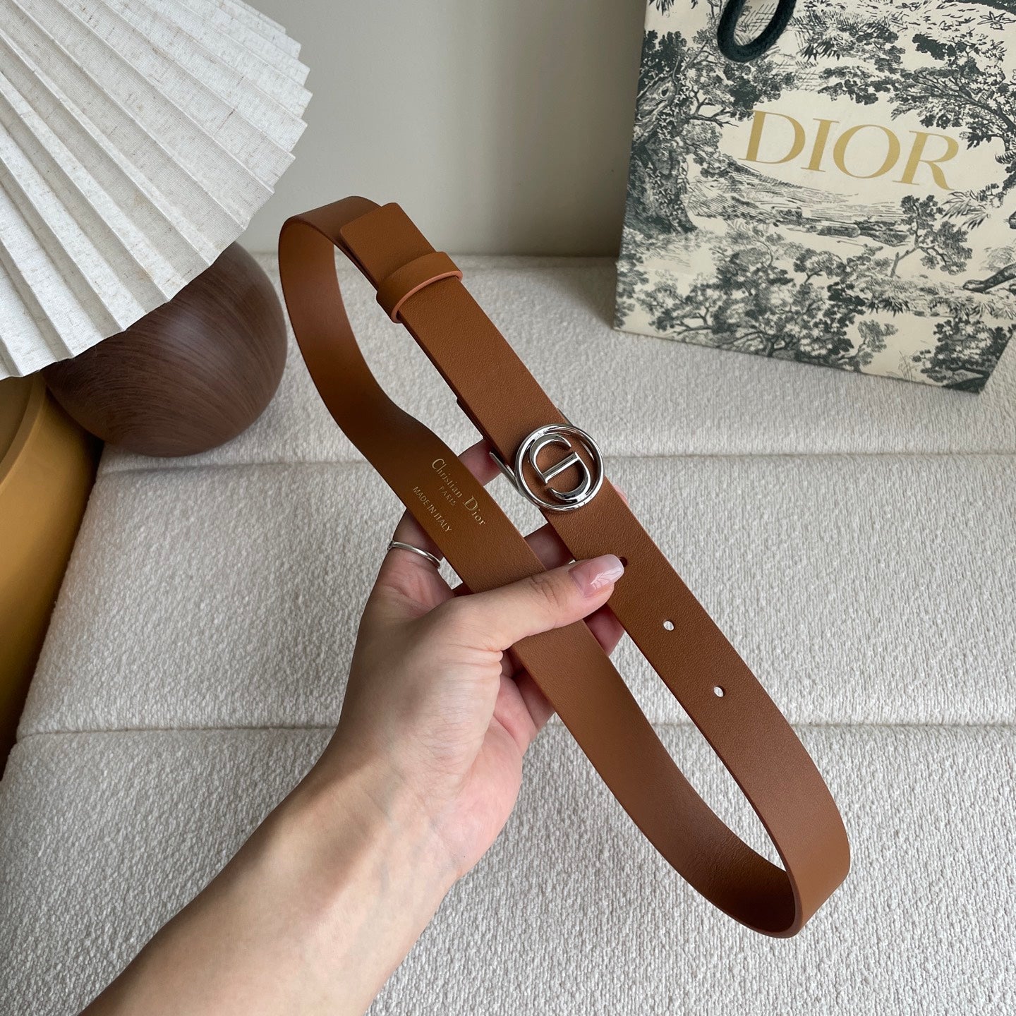 DIOR 25S BELT 25 MM IN BROWN CALFSKIN 572161 - 30