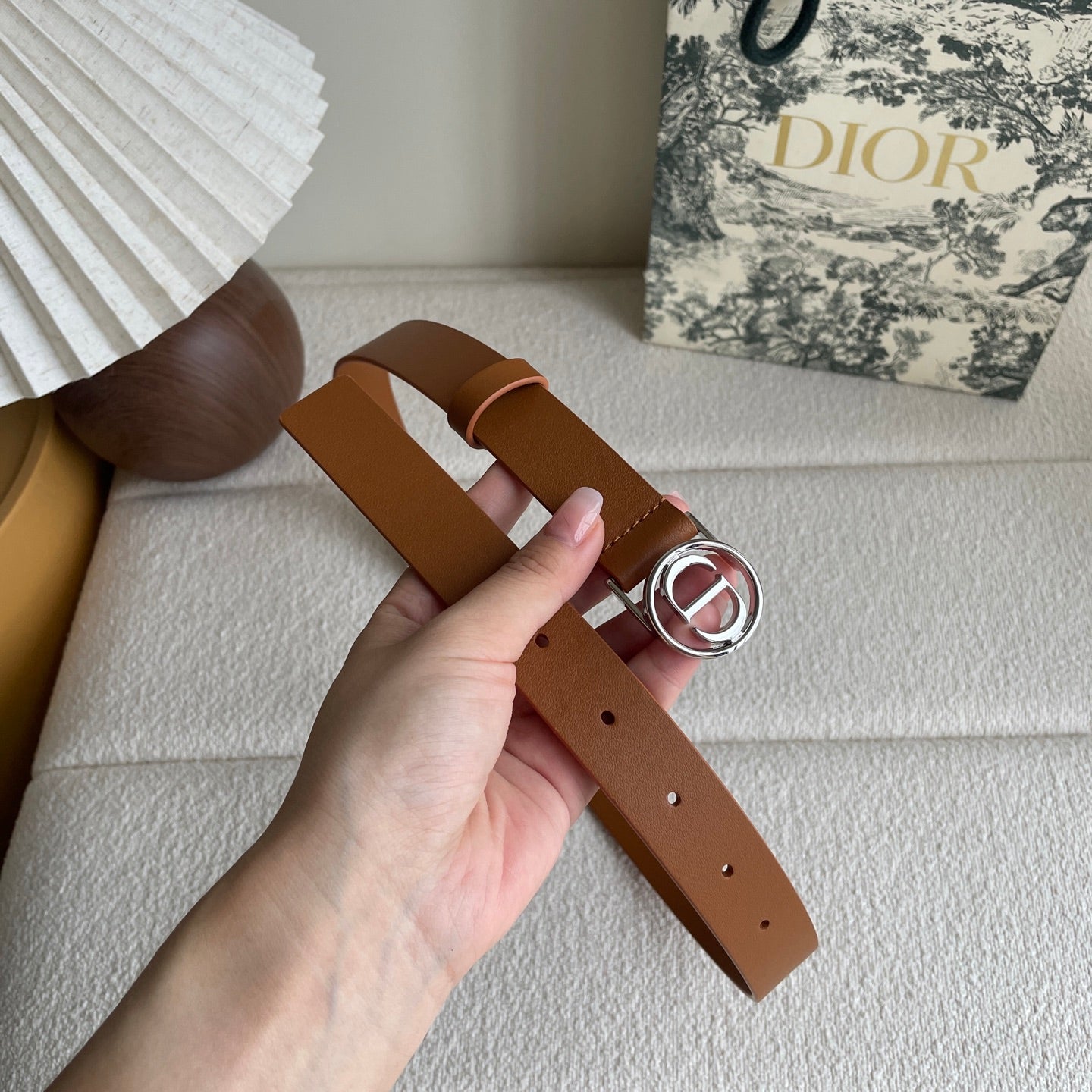 DIOR 25S BELT 25 MM IN BROWN CALFSKIN 572161 - 30