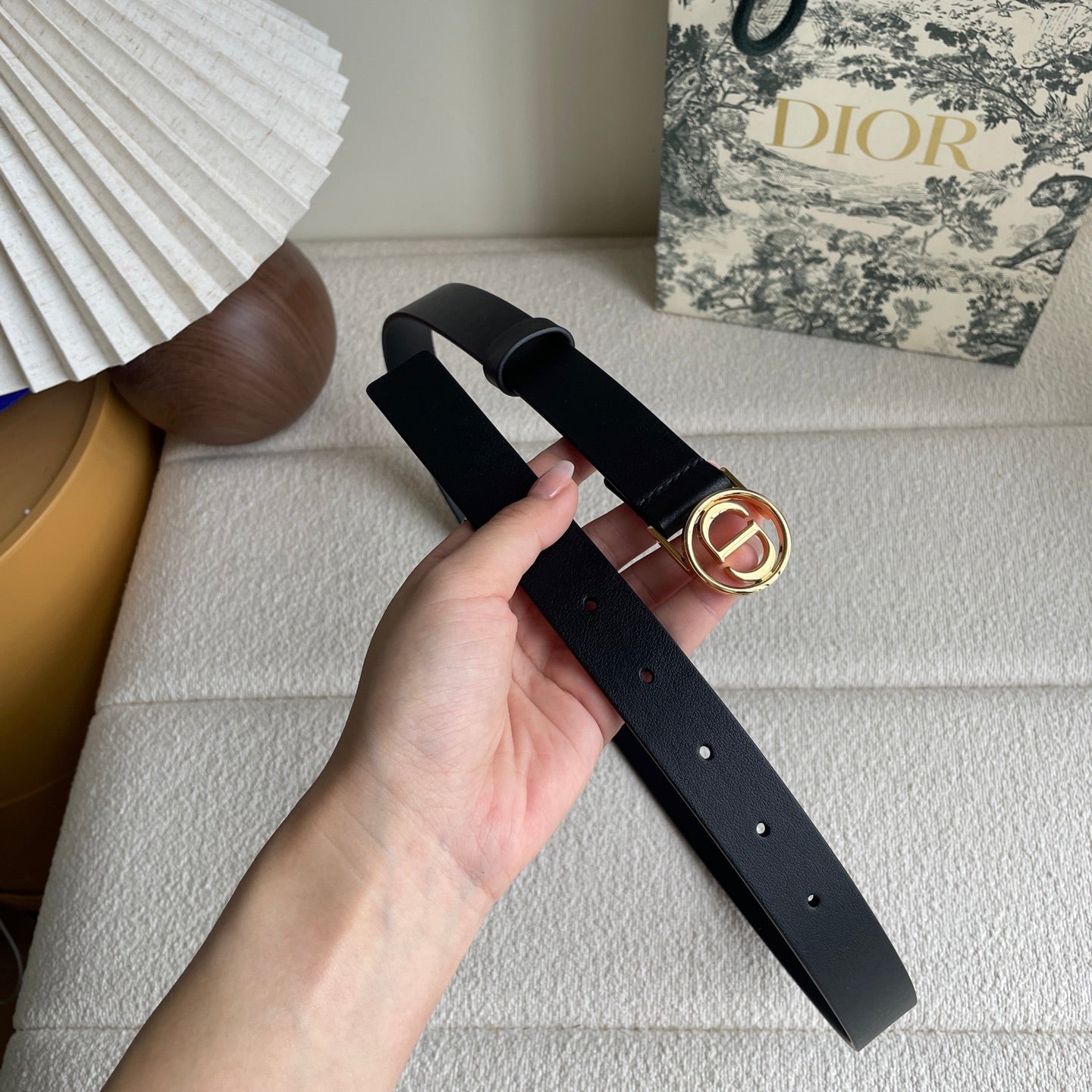 DIOR 25S BELT 25 MM IN BLACK CALFSKIN 572165 - 30