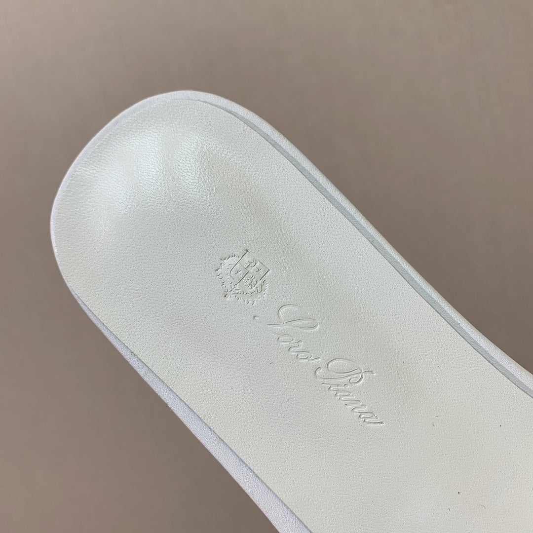 LP HIGHT TOP FLAT SLIPPERS WHITE CALFSKIN - 35