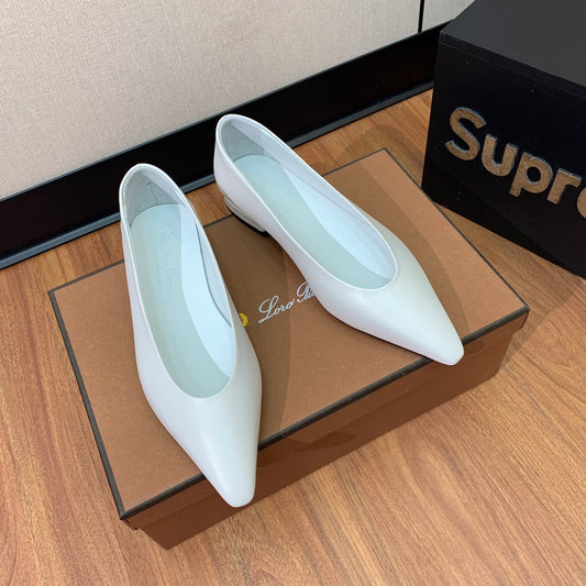 LP REBECCA BALLERINAS SNOW CALFSKIN - 35