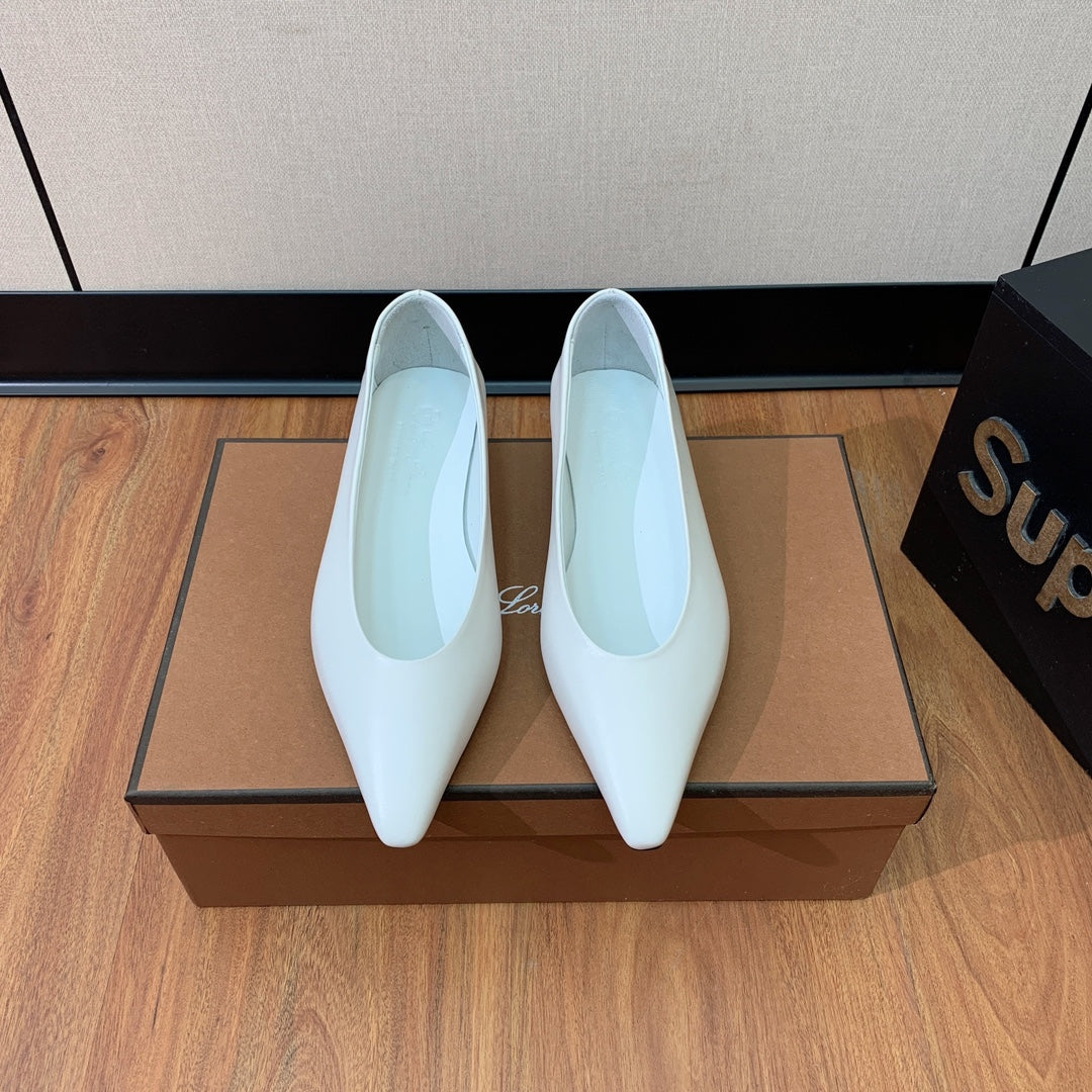 LP REBECCA BALLERINAS SNOW CALFSKIN - 35