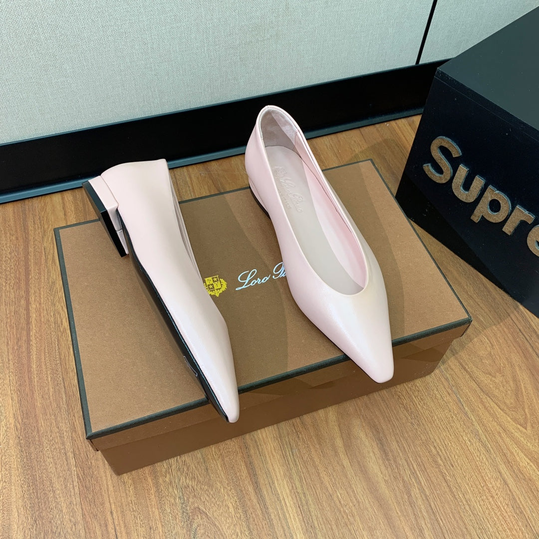 LP REBECCA BALLERINAS PASTEL PINK CALFSKIN - 35