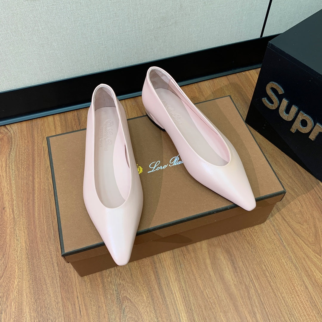 LP REBECCA BALLERINAS PASTEL PINK CALFSKIN - 35
