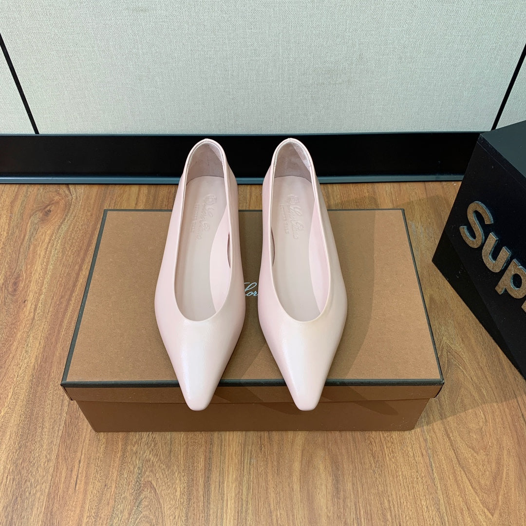 LP REBECCA BALLERINAS PASTEL PINK CALFSKIN - 35