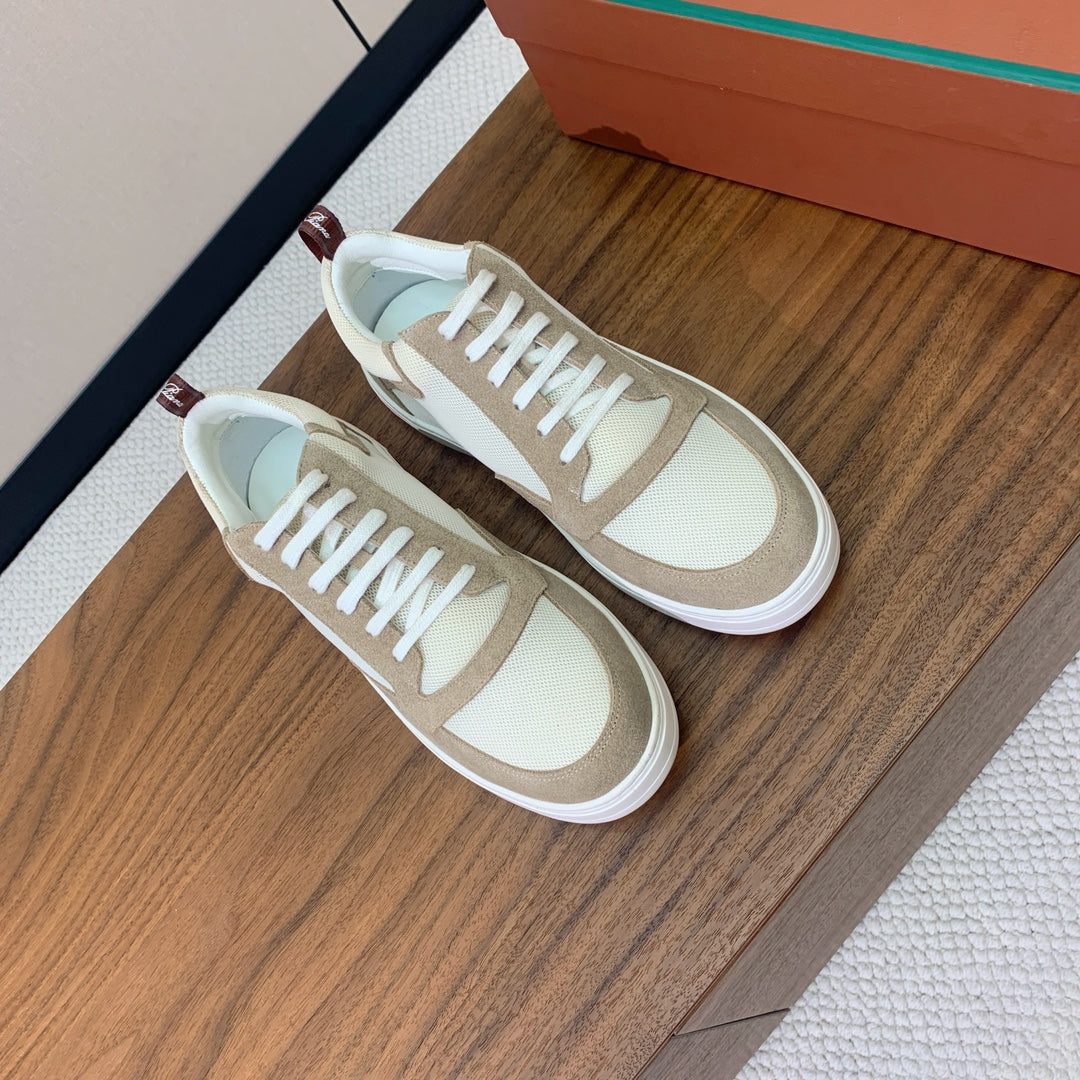 LP NEWPORT WALK SNEAKERS KHAKI AND CREAMY WHITE SUEDE - 35