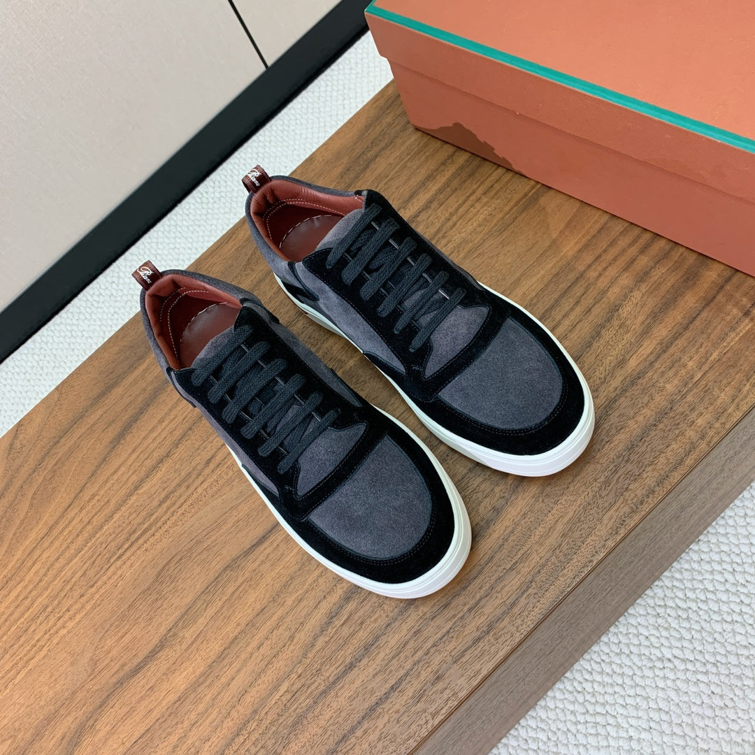 LP NEWPORT WALK SNEAKERS BLACK AND LEAD SUEDE - 35