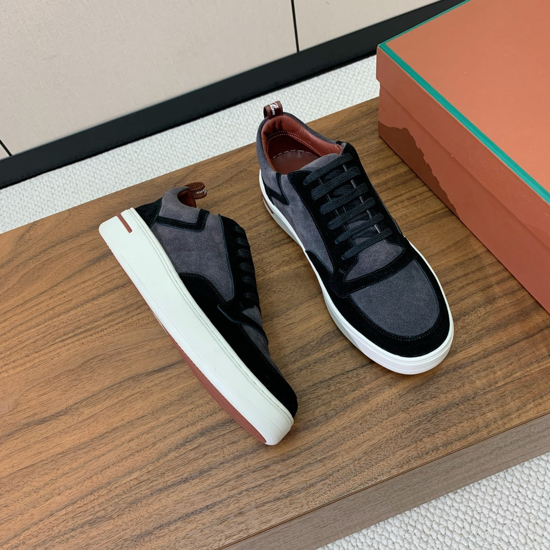 LP NEWPORT WALK SNEAKERS BLACK AND LEAD SUEDE - 35