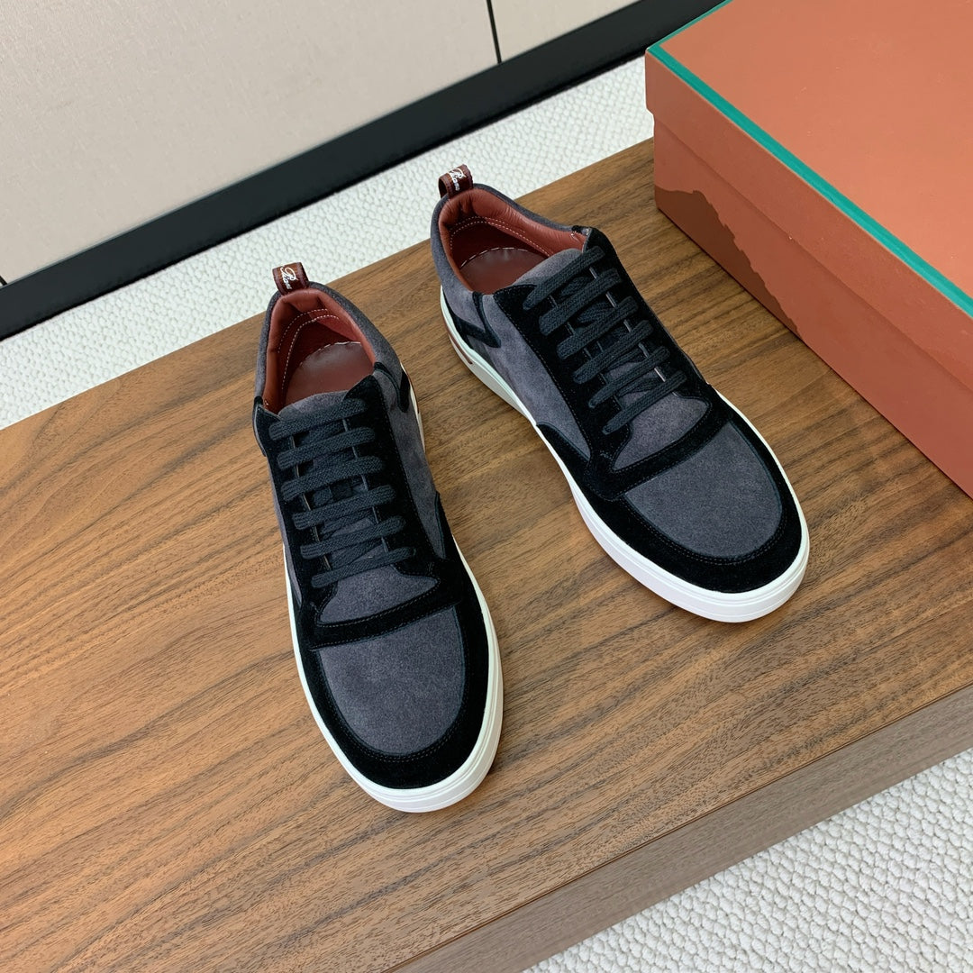 LP NEWPORT WALK SNEAKERS BLACK AND LEAD SUEDE - 35