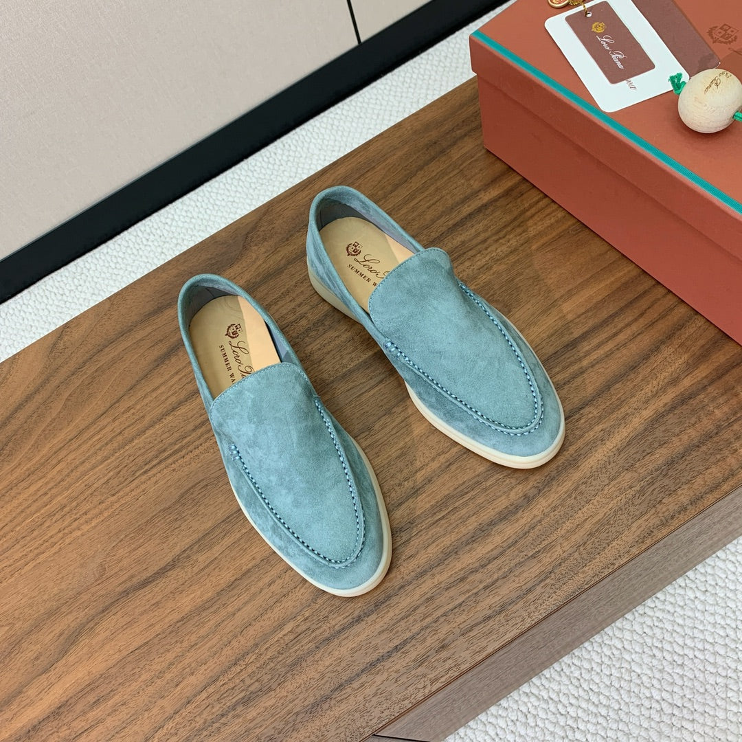 LP LOAFERS 25S IN SKY BLUE SUEDE - 34