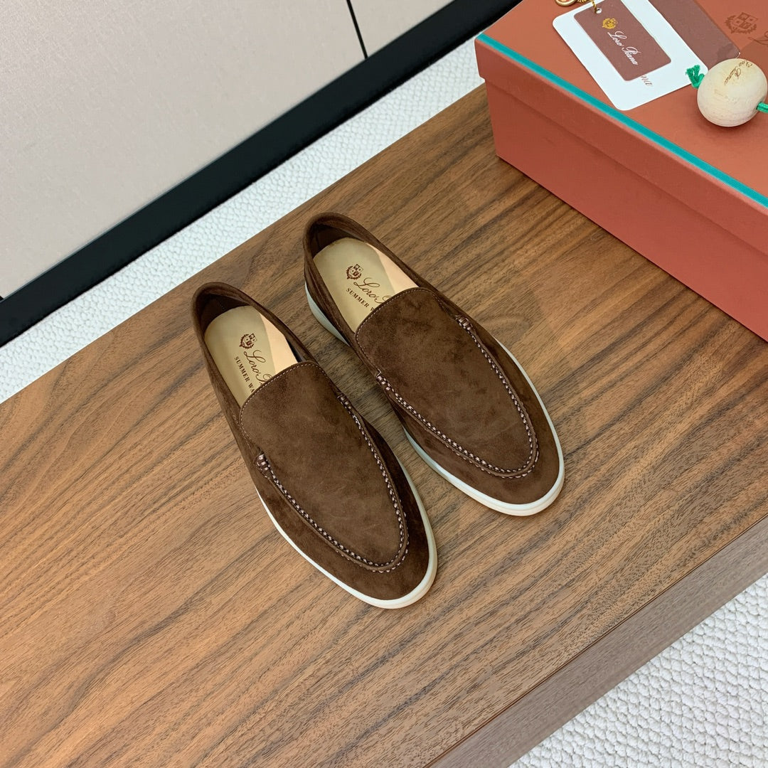 LP LOAFERS 25S IN DARK BROWN SUEDE - 34