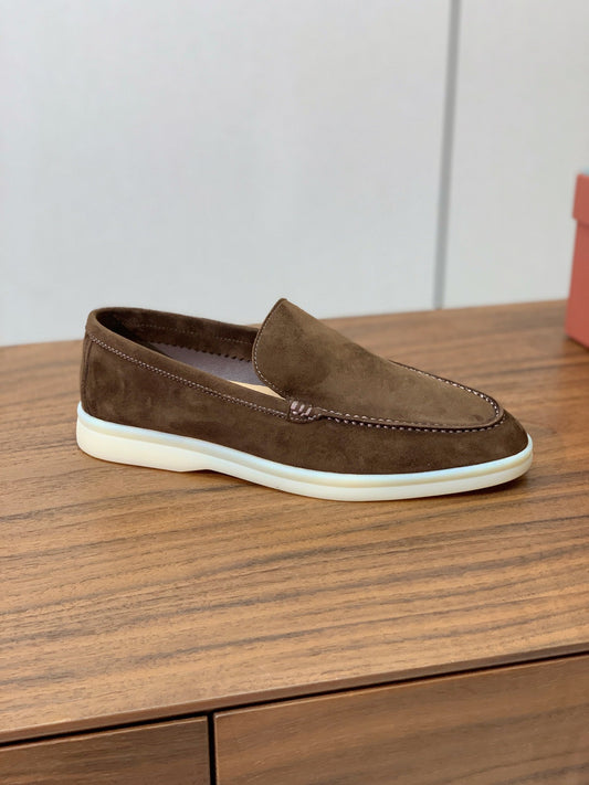 LP LOAFERS 25S IN DARK BROWN SUEDE - 34