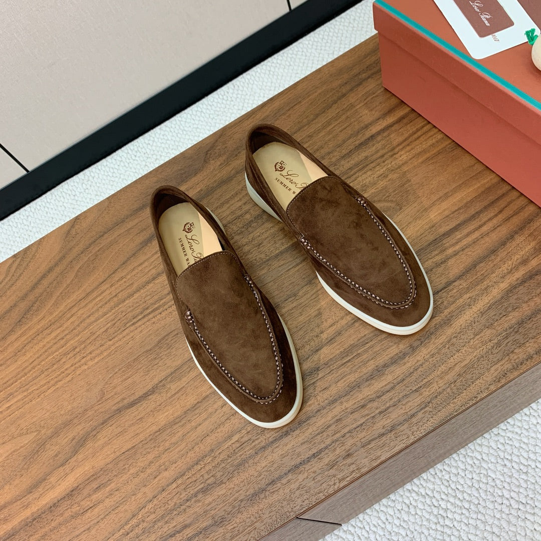 LP LOAFERS 25S IN DARK BROWN SUEDE - 34