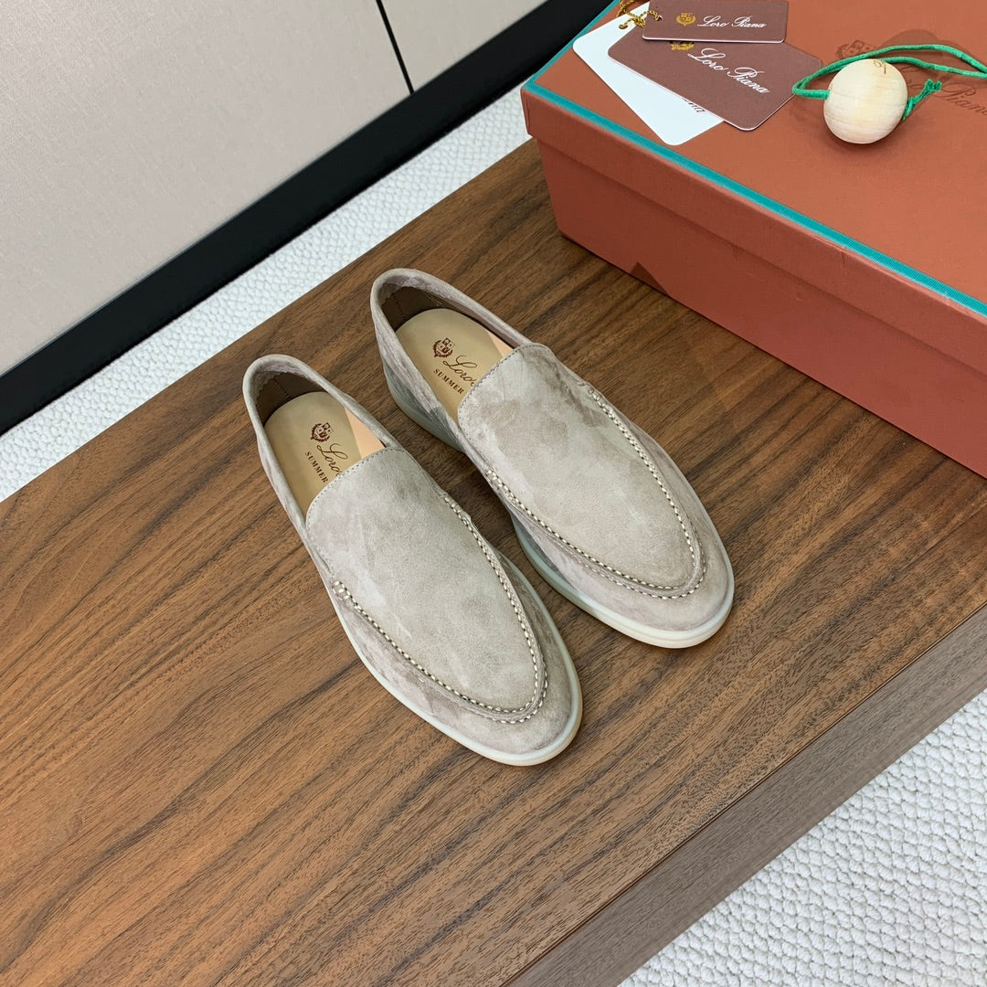 LP LOAFERS 25S IN STONE BEIGE SUEDE - 34