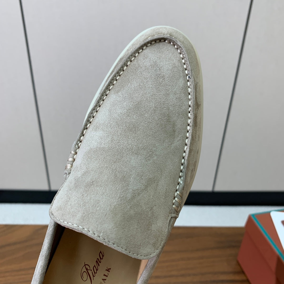 LP LOAFERS 25S IN STONE BEIGE SUEDE - 34