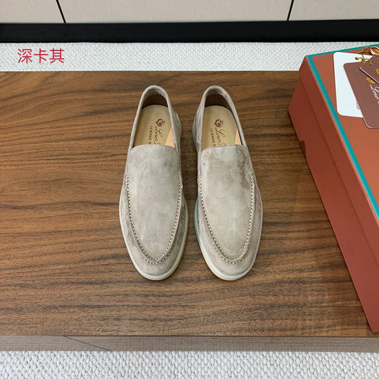 LP LOAFERS 25S IN STONE BEIGE SUEDE - 34