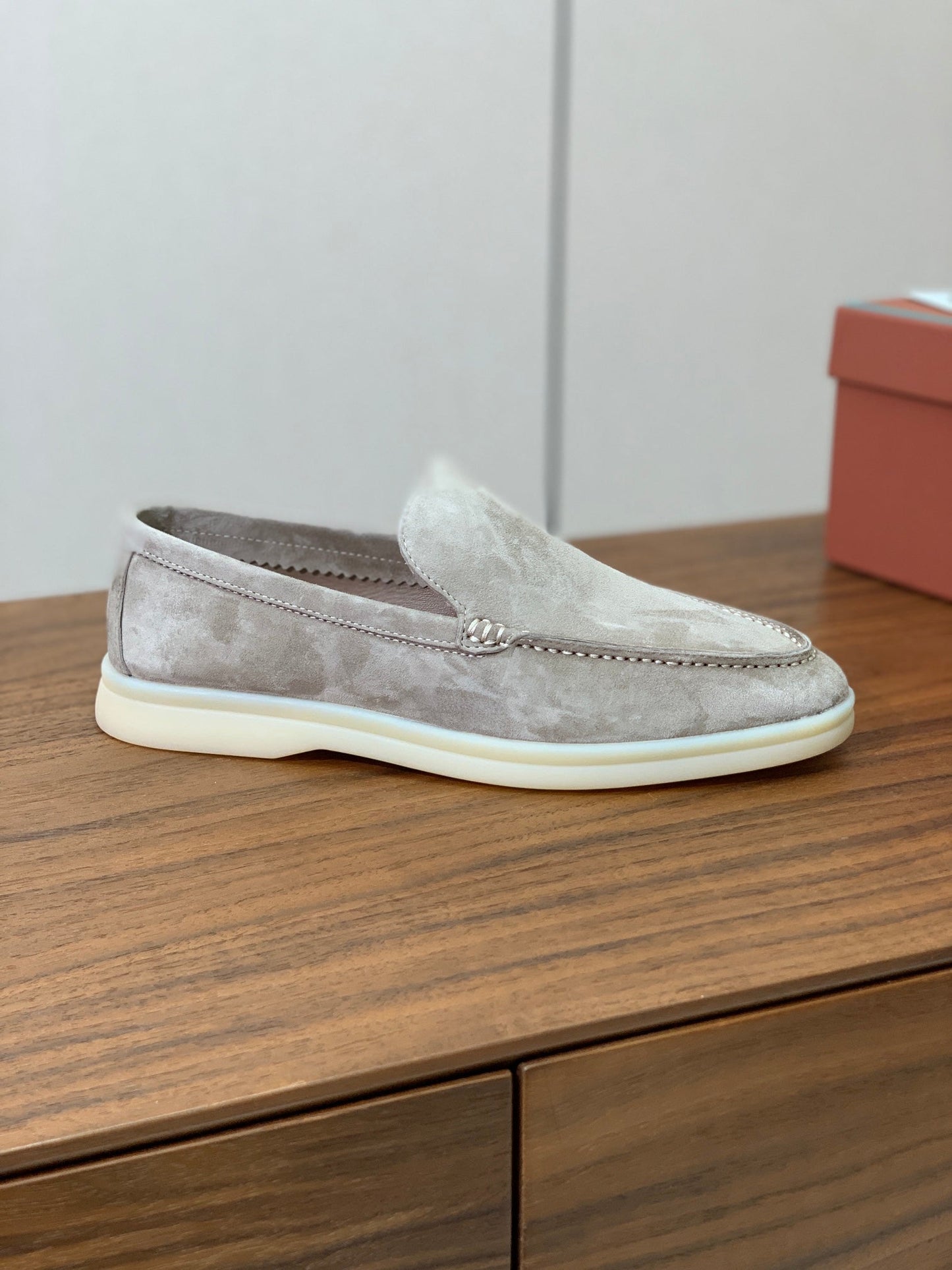 LP LOAFERS 25S IN STONE BEIGE SUEDE - 34