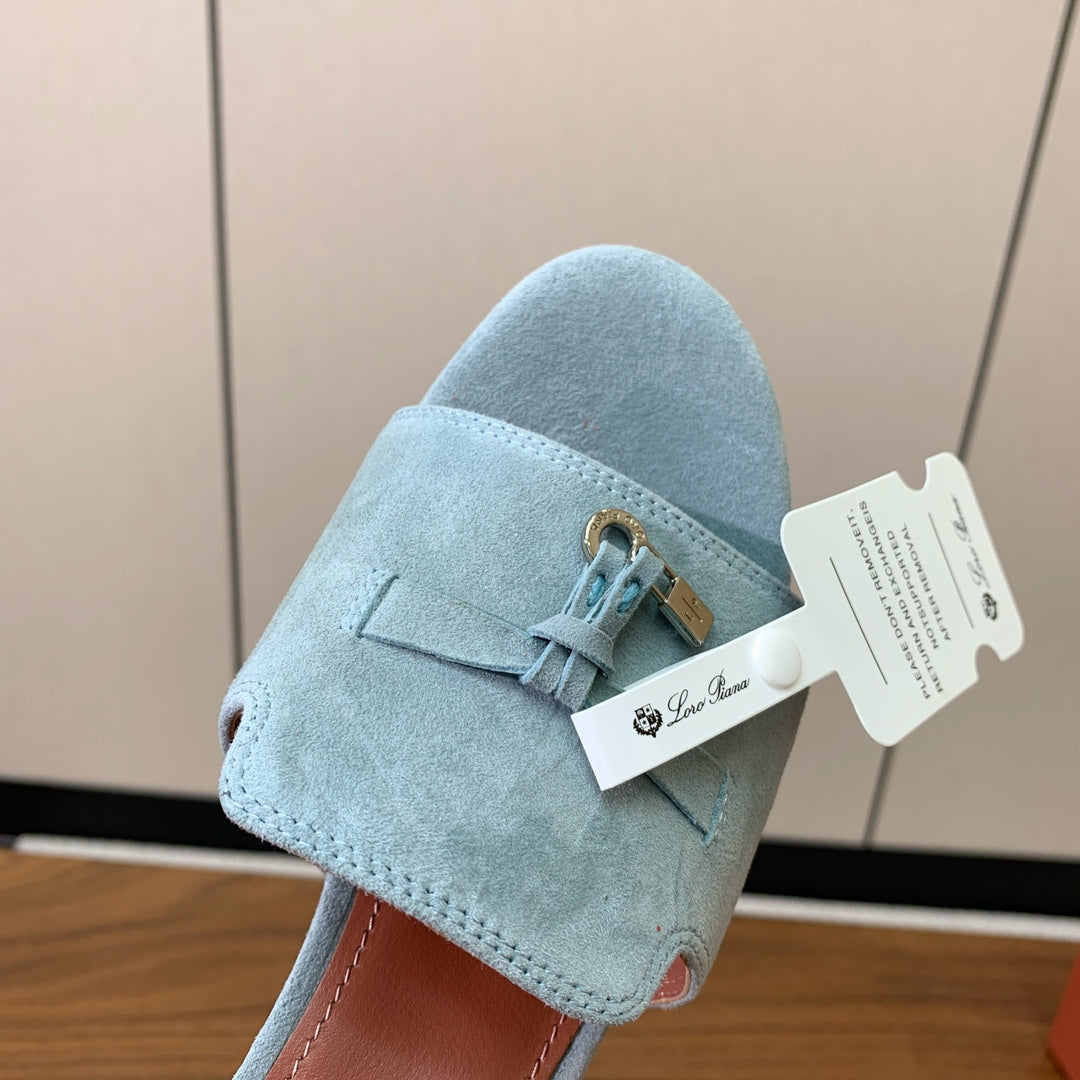 LP HIGH HEELS 25S IN SKY BLUE SUEDE - 35