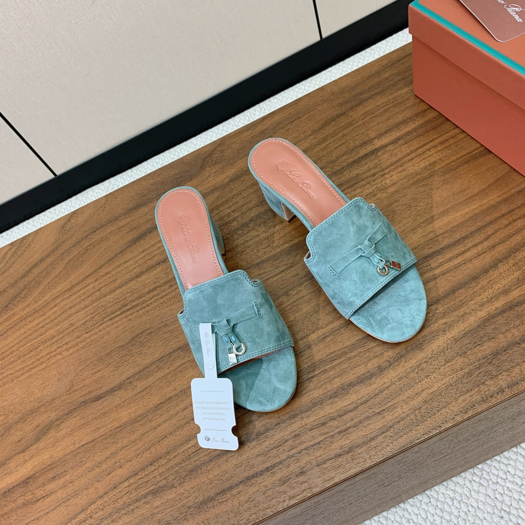 LP HIGH HEELS 25S IN SLATE GREEN SUEDE - 35