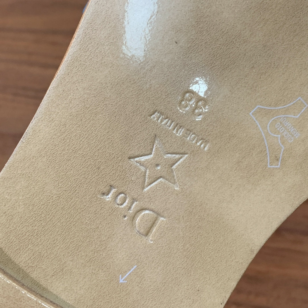 DWAY CERULEAN BLUE CALFSKIN AND GOLD LOGO - 34