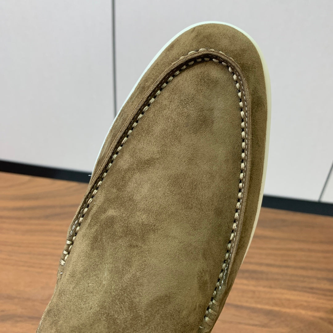 LP LOAFERS 25S IN OLIVE BROWN SUEDE - 34