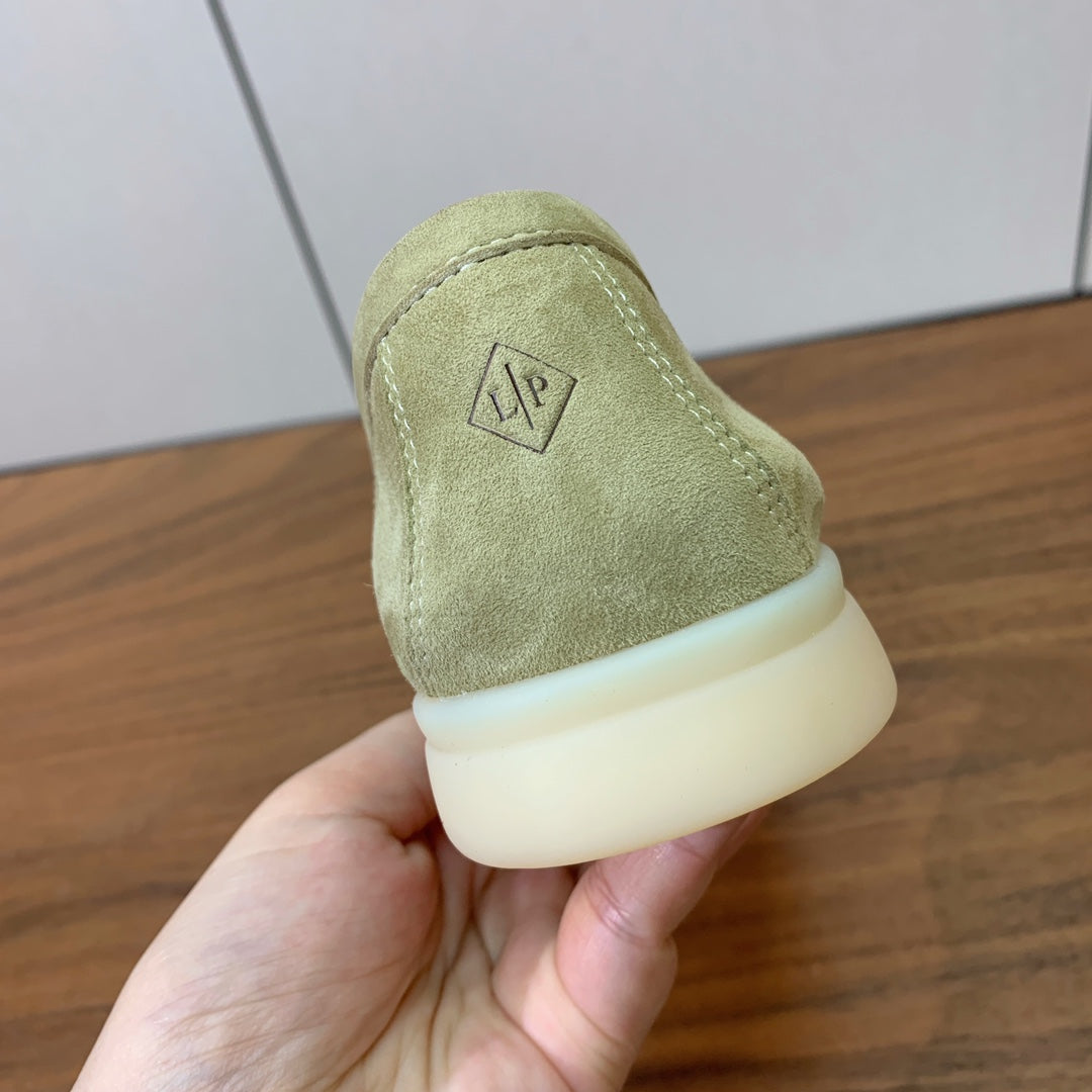 LP LOAFERS 25S IN OLIVE GRAY SUEDE - 34