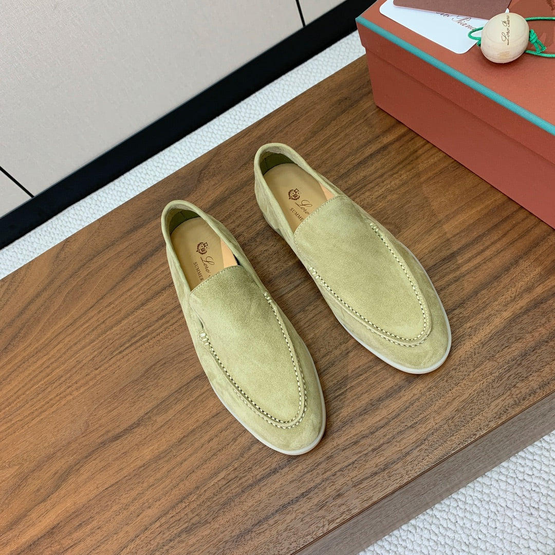 LP LOAFERS 25S IN OLIVE GRAY SUEDE - 34