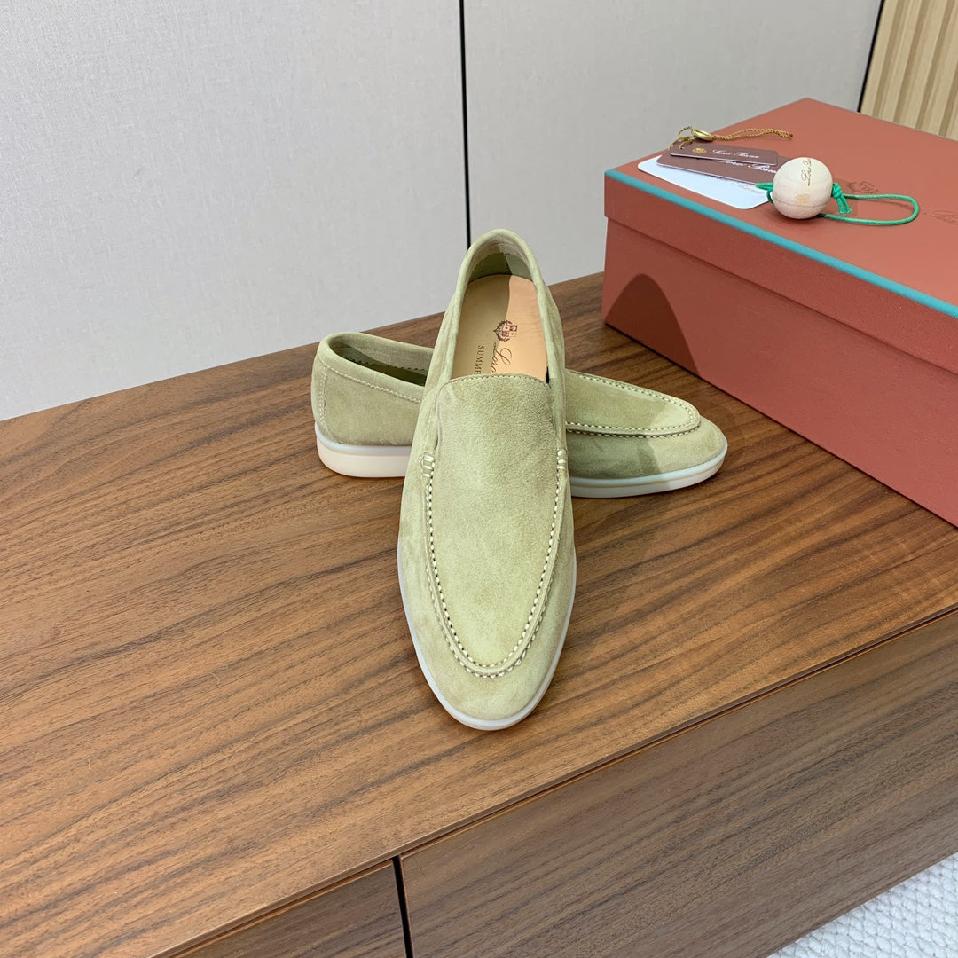 LP LOAFERS 25S IN OLIVE GRAY SUEDE - 34