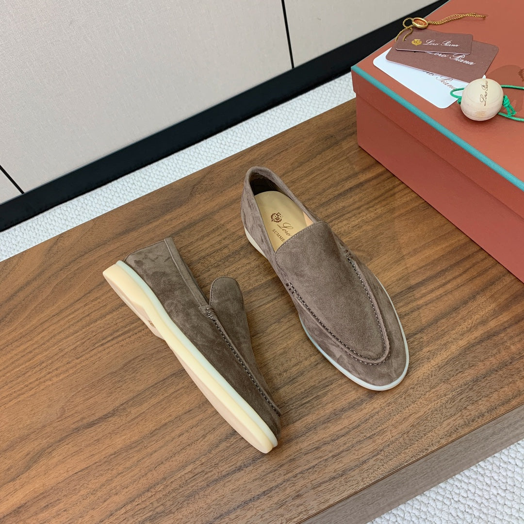 LP LOAFERS 25S IN SMOKY BROWN SUEDE - 34