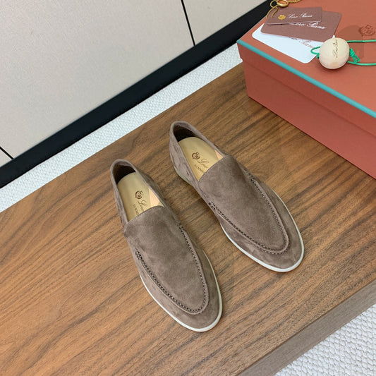 LP LOAFERS 25S IN SMOKY BROWN SUEDE - 34