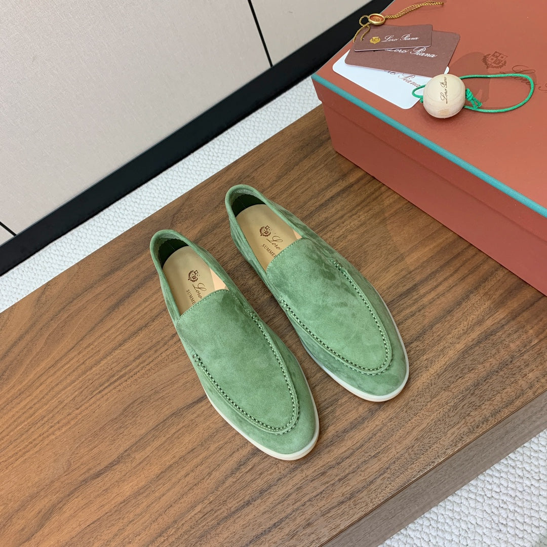 LP LOAFERS 25S IN LIGHT GREEN SUEDE - 34
