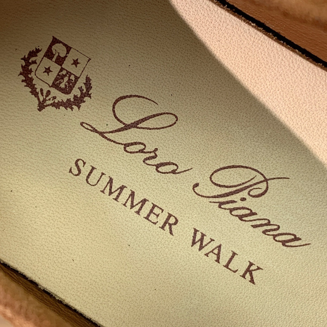 LP LOAFERS 25S IN BROWN CASHMERE WITH SILVER HARDWARE - 34